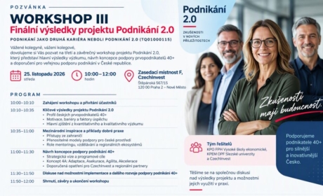 Workshop: Finální výsledky projektu Podnikání 2.0