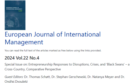 Ondřej Dvouletý se podílel na editování speciálního vydání časopisu European Journal of International Management zaměřeného na dopady pandemie v mezinárodním srovnání